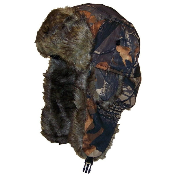 Best Winter Hats Adult Tree Camouflage Russian//Hunters Cap W//Soft Faux Fur